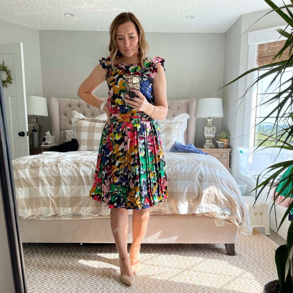 J. Crew Multicolor Floral Dress